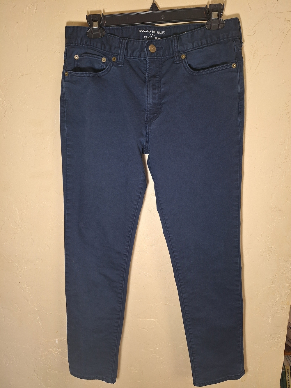 Mens Navy Blue Banana Republic Denim Travel Jeans 30X30 Slim Fit - Picture 11 of 13